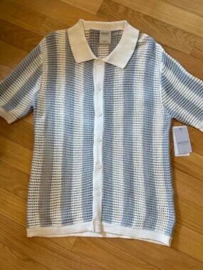 New with tags Massive Luxury knit crochet top men’s large